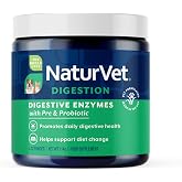 NaturVet Digestive Enzymes with Pre &amp; Probiotic for Dogs &amp; Cats - 4 oz | Supports Diet Changes &amp; a Healthy Digestive Tract with Prebiotics for Dogs &amp; Cats, Powder