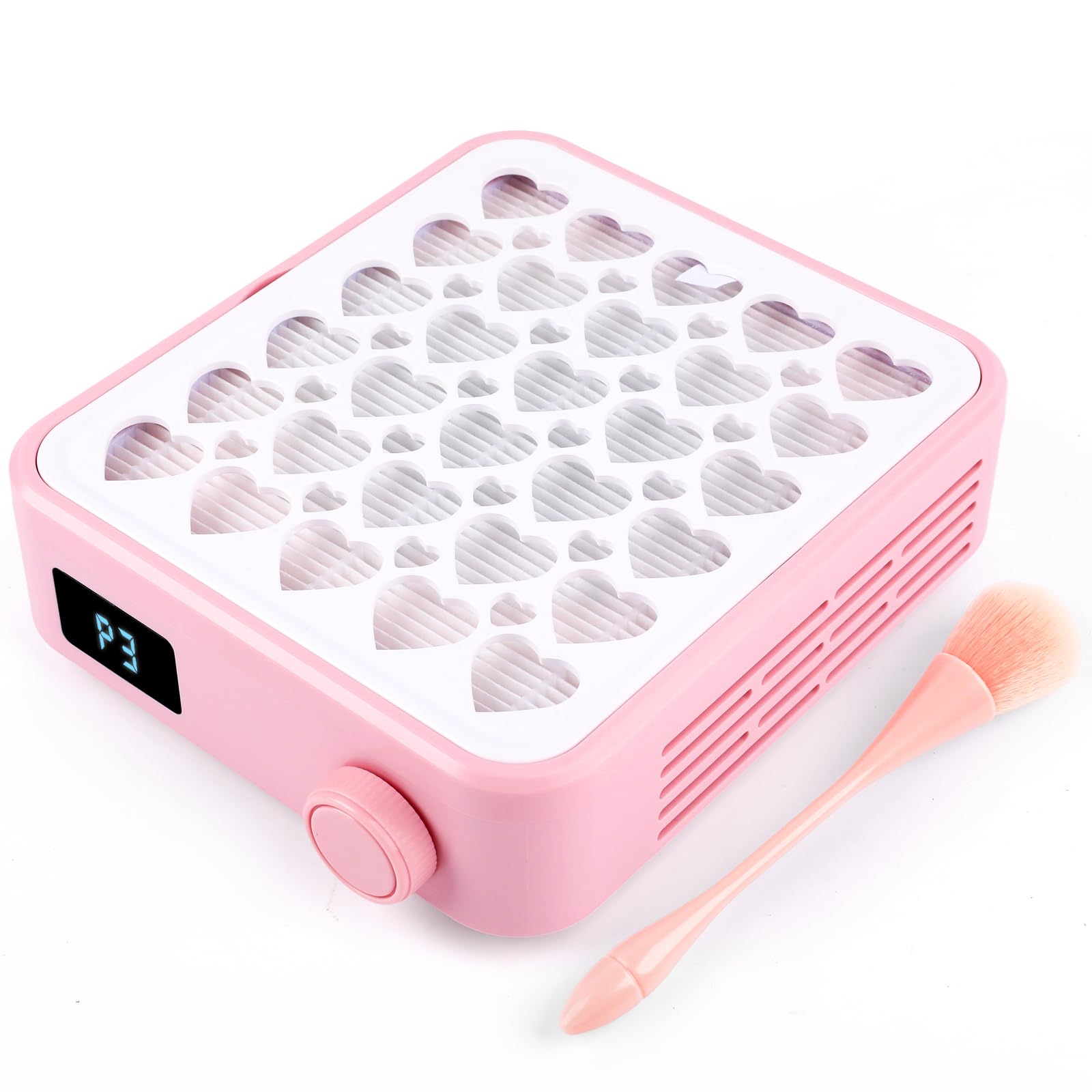 Photo 1 of BQAN Nail Dust Collector Portable for Home & Salon - 4200RPM Vacuum with Reusable Filter, for Acrylic Drilling Dust Beginner Friendly Small Manicure Tool (Pink)