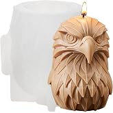 XIAOSHUI 3D Eagle Head Candle Mold Eagle Silicone Candle Molds | Eagle Head Shaped Silicone Mold for Candle Making Reusable Resin Casting DIY Aromatherapy Wax Soap Gypsum Craft Home Decor