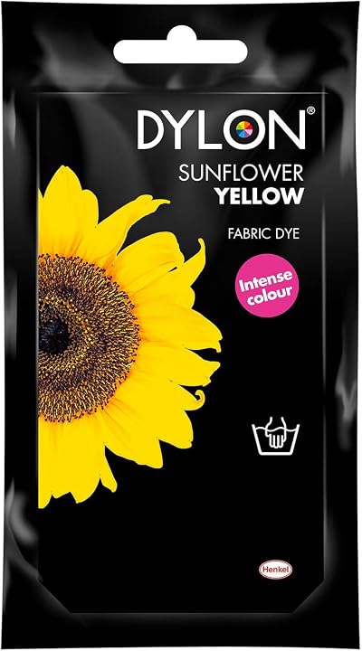 Dylon Hand Dye Sunflower Yellow 50 g Fabric Dye Sachet
