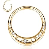 316L Surgical Steel Septum Ring Nose Ring Hoop Hypoallergenic Daith Cartilage Conch Tragus Rook Earlobe Piercing Jewerly for Women Men