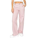 Celebrity Pink Women's Juniors High Rise Slouchy Wide Leg Trousers