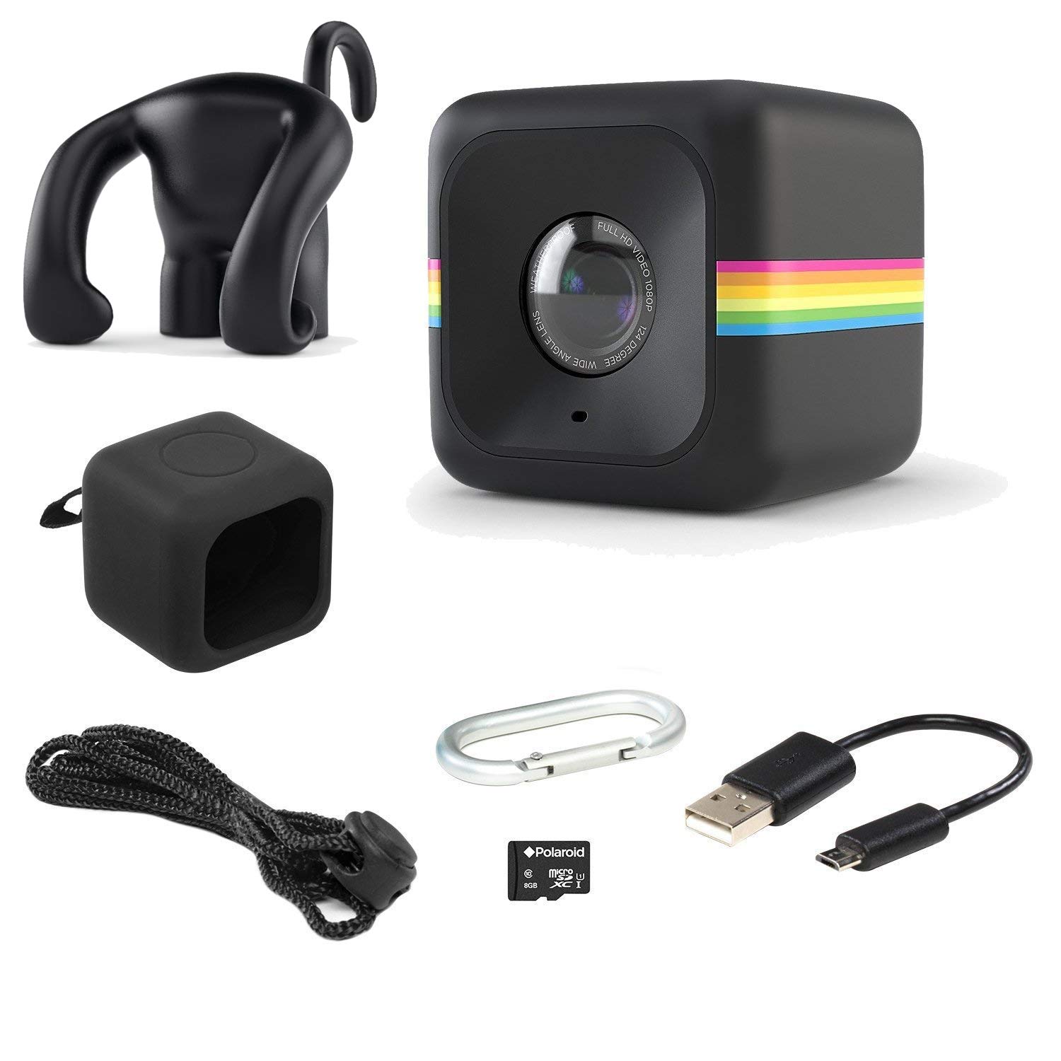 Polaroid Cube Act II &ndash; HD 1080p Mountable Weather-Resistant Lifestyle Action Video Camera &amp; 6MP Still Camera w/ Image Stabilization, Sound Recording, Low Light Capability &amp; Other Updated Features