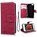 iPhone SE 5S 5G Case- MOLLYCOOCLE Natural Luxury Hot Pink Stand Wallet Purse Credit Card ID Holders Magnetic Design Flip Folio TPU Soft Bumper PU Leather Ultra Slim Fit Cover for iPhone SE 5S 5