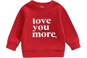 JLKGICF Baby Girl Boy Valentines Outfit Jumpsuit Love Heart Print Long Sleeve Sweatshirt Romper Newborn Clothes