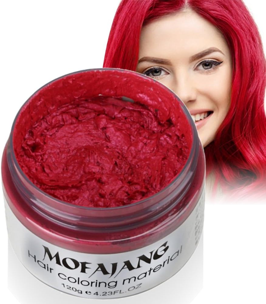 Hanyia Hair Dye Hair Color Wax Modelling Burgundy Gray Hair Dye Wax