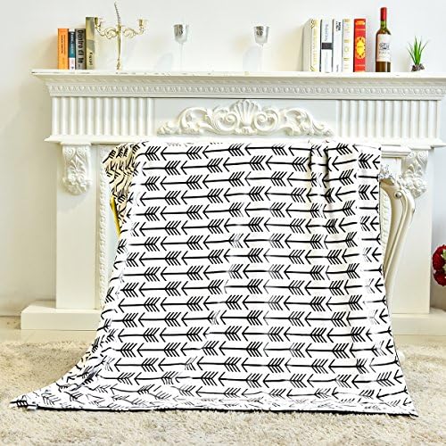 Towin Baby Double Layer Minky Throw Blanket/Bed Blanket/Couch Blanket, Black 50x60