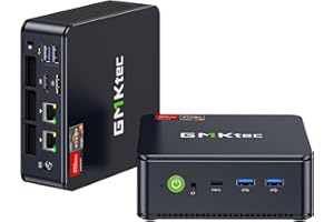 GMKtec Gaming Mini PC Ryzen 7640HS (Upgraded 6600H/6800U) 16GB DDR5 512GB SSD Dual NIC LAN 2.5GbE Desktop Computers Office Home, USB4/ Triple 4K Display/WiFi 6 BT5.2/ M6 Ultra