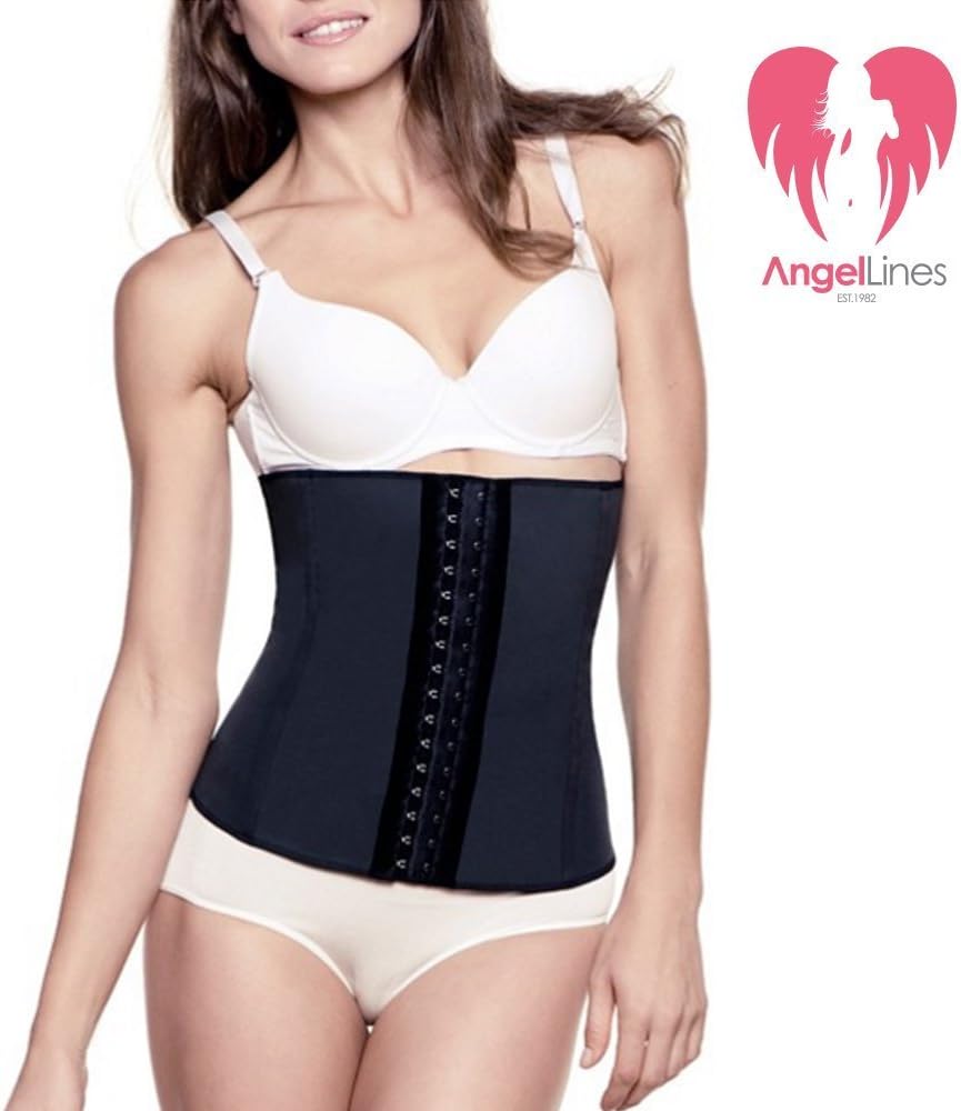 Angel Lines Waist Trainer Cincher Belly Vest - Reduce your size instantly - Black-M