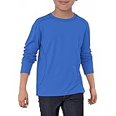 Haloumoning Boys Long Sleeve Shirts Kids Crewneck Oversized Casual Tees Fall Fashion Shirt Tops 5-14 Years