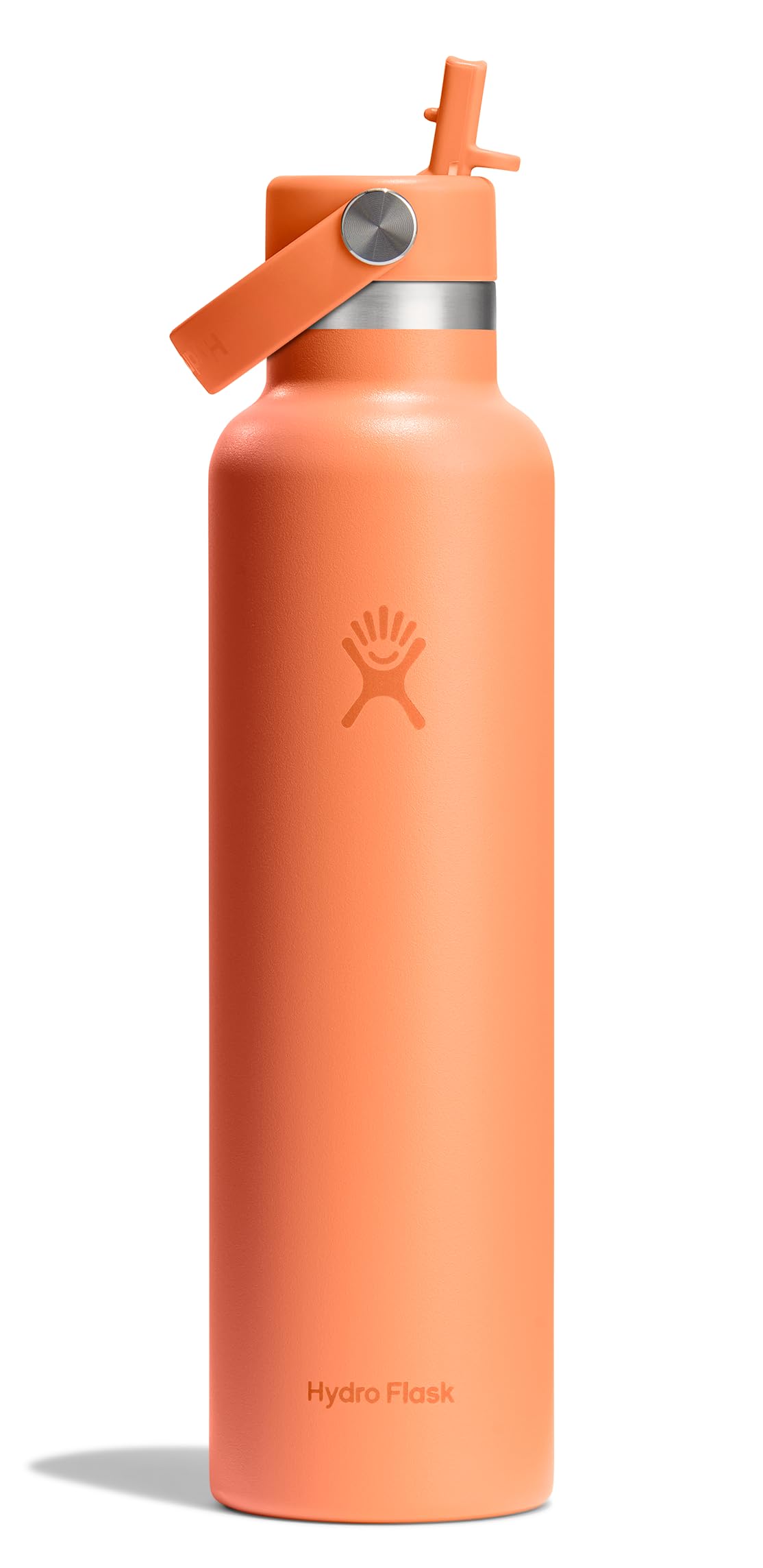 Hydro Flask Water Bottle - Insulated Stainless Steel - Straw Lid, Non Spill, Leakproof in 24 Oz Nectar Orange Image