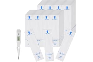 SenseYo 100 Pcs Disposable Digital Thermometer Probe Covers Sleeve Clear Temperature Sheath Sleeves Cover for Oral, Armpit, Rectal Thermometer