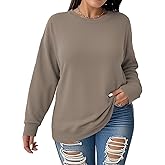 DOLNINE Womens-Plus-Size-Tops Fall Oversized Long Sleeve T Shirts Casual Crewneck Pullover Sweatshirts Soft Loose Fit Tunic