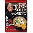 Marukome Chef Morimoto Miso Soup with Chunky Tofu and Seaweed, Authentic,Premium Instant Miso Soup, 3 packets Inside, 1.25 oz