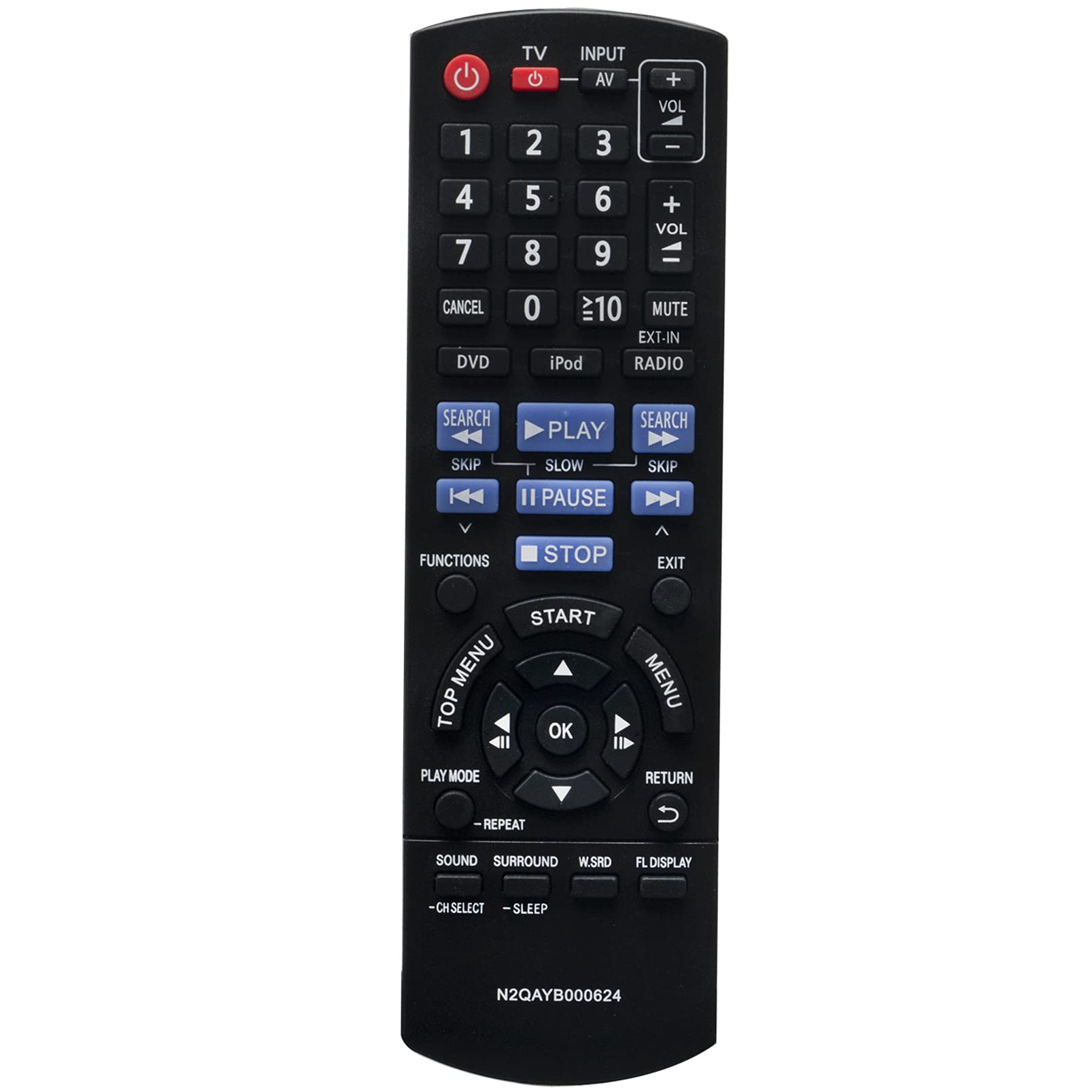 ALLIMITY N2QAYB000624 Remote Control Replace fit for Panasonic Home Theater System SA-XH150 SC-XH150 SAXH150 SCXH150
