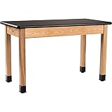 National Public Seating NPS 24x60 Modern Solid Ash