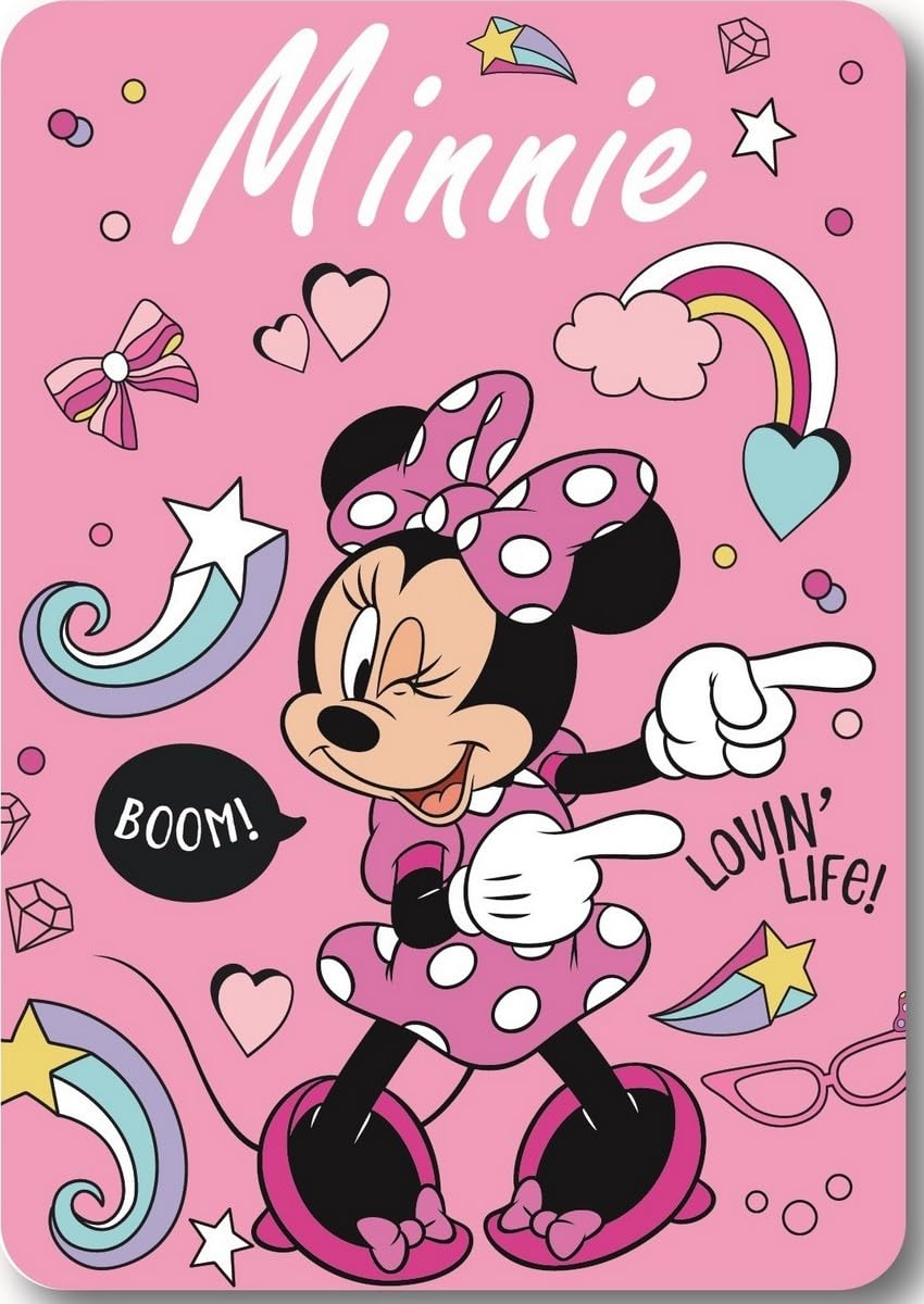 arlis Minnie Disney Fleece Blanket 100 x 140 cm (Minnie Disney – A)