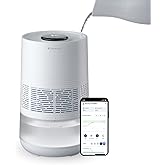 BLUEAIR Premium Smart Humidifier for Large Rooms, Bedrooms, Better Sleep with Evaporative Invisible Mist Tech, Auto Humidify,
