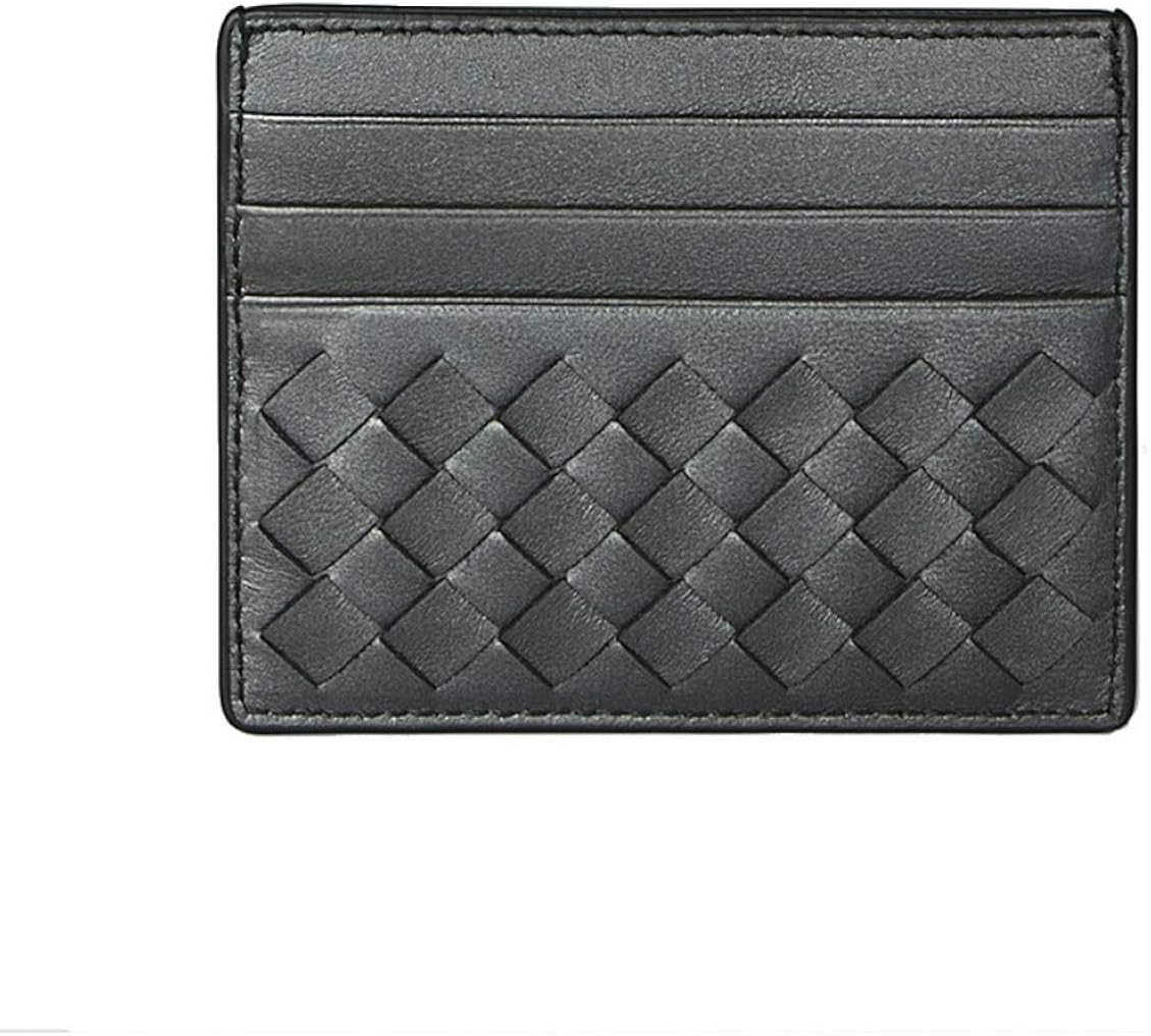 Bottega Wallet Intrecciato Leather Credit Card Holder Antique
