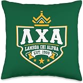AMAZIGREEK Chi Alpha Fraternity Lambda Est 1909 Throw Pillow, 16x16, Multicolor