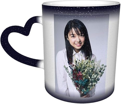 Amazon 上白石萌音 変色カップ 魔法カップ マグカップ セラミック マグ カップ コーヒーカップ 写真カップ 人気アニメ 陶器 熱による変色 おしゃれ 贈り物 人気ギフト カップ マグ ソーサー オンライン通販