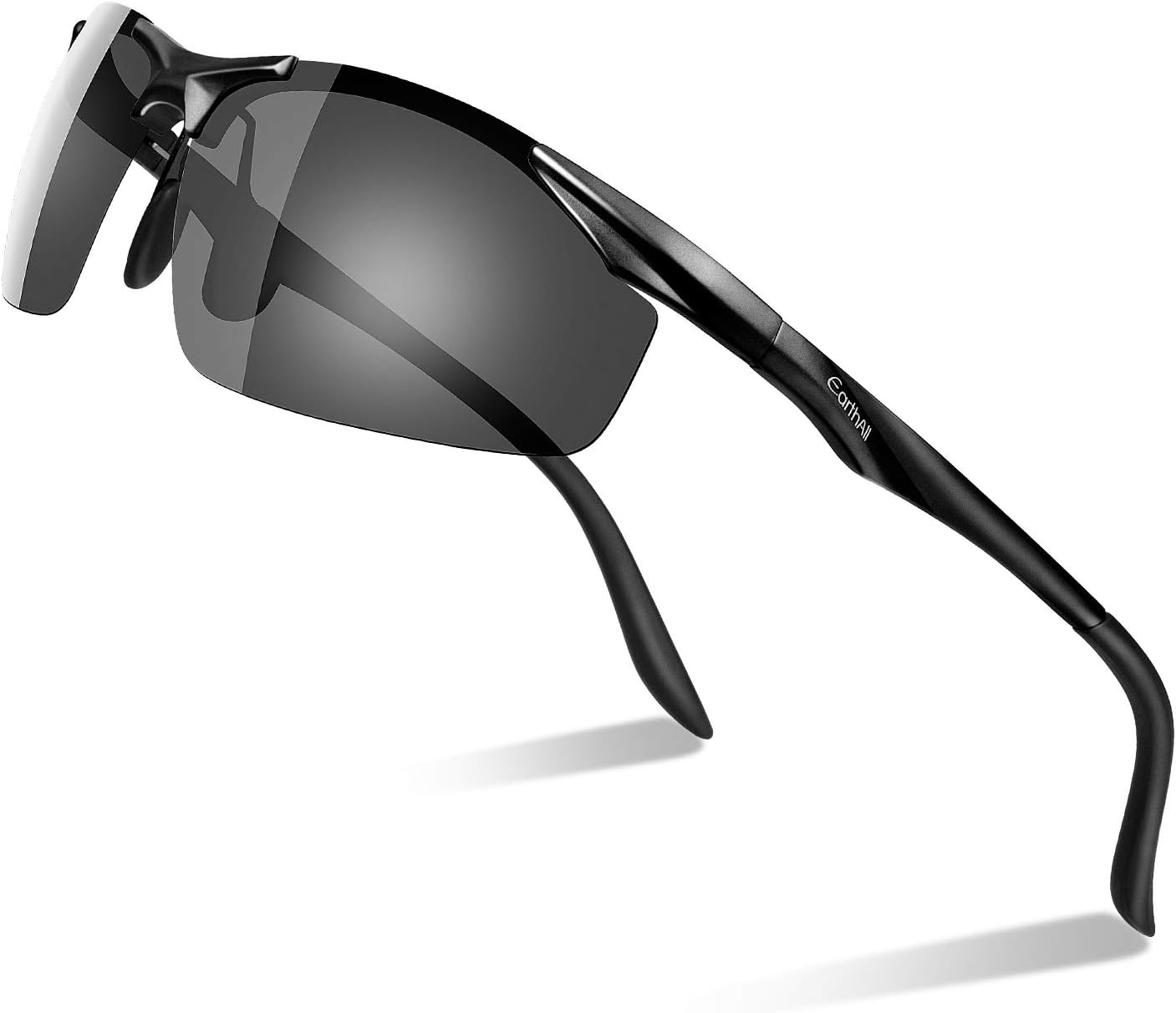 Men's Polarized Sunglasses for Men Driving Cycling Running Fishing Golf Unbreakable Metal Frame Al-Mg Glasses