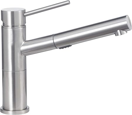 Blanco 441486 Alta Compact Pull Out Dual Satin Nickel Faucet 2 2