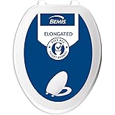 Bemis 170 Durable Plastic Toilet Seat, Elongated, White