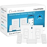 Lutron Caseta Deluxe Smart Dimmer Switch (2 Count) Kit | Works with Alexa, Apple HomeKit, and the Google Assistant | P-BDG-PK