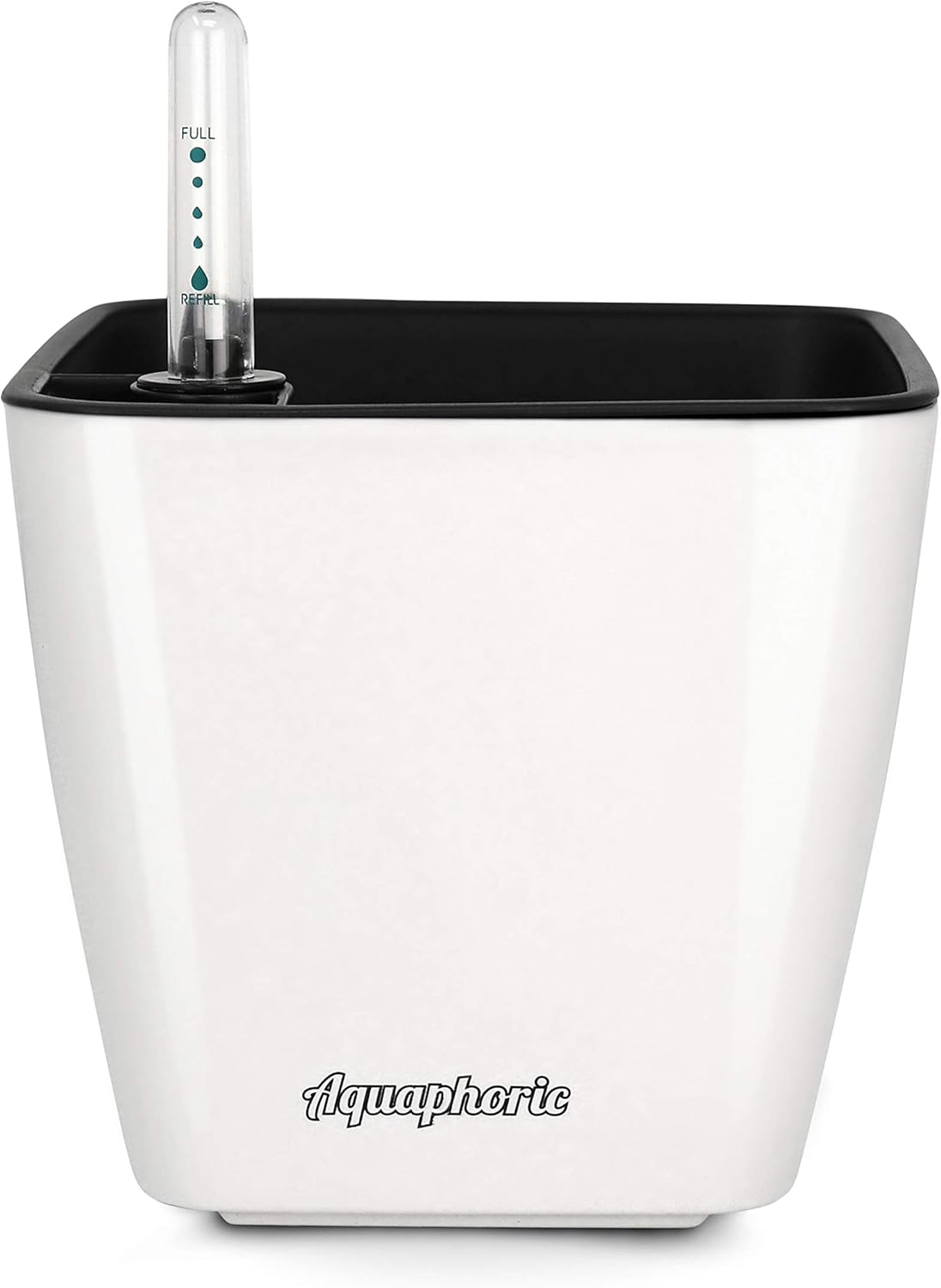 Aquaphoric Self Watering Planter (5”) + Fiber Soil = Foolproof Indoor Home Garden. Decorative Planter Pot for All Plants, Flowers, Herbs, African