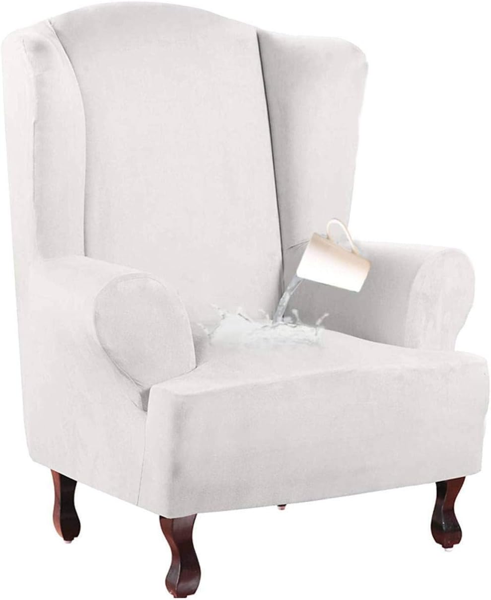 JHLD Impermeable Funda De Sillón Orejero, Felpa De Gamuza Funda De
