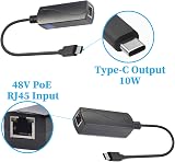 Revotech PoE to Type-C Adapter 5V 2A USB C Ethernet 10/100Mbps IEEE802.3af PD view 3