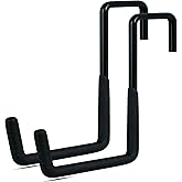 Gueryee Rafter Hanger Hook 2 Pcs, Large S Hooks, Upgraded Fence Hangers, Ladder and Bike Hanging Hooks for Storage, Heavy Duty Garage Utility Rafter Hook for Hanging Hose, Plants, Chairs and More