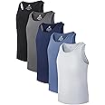 DAVID ARCHY Men's Tank Top Bamboo Rayon Undershirts Tank Shirt Moisture-Wicking A-Shirt for Men, 3 or 5 Pack