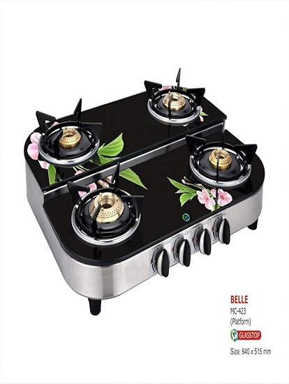 Buy Surya Safe 4 Burner Digital Glass Cooktop Platform Belle