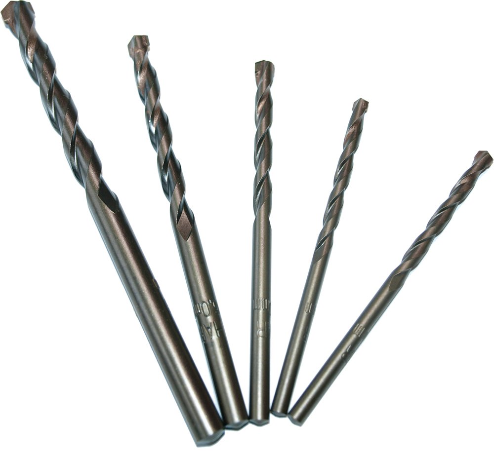 Haromac 8801505 Fine Stoneware Drill Set with Drill Bits, Grey, 5-Piece