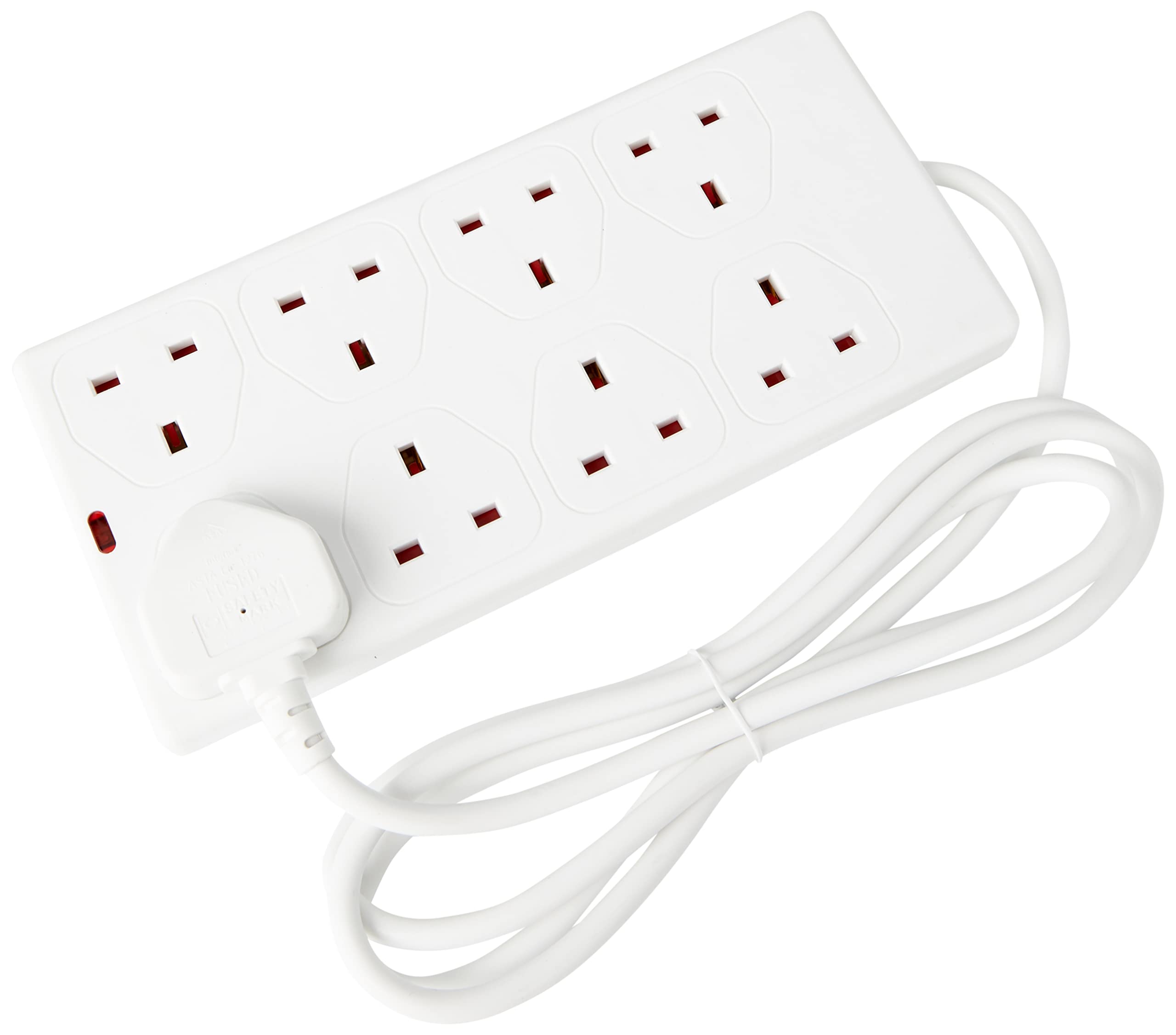 PRO ELEC PEL01379 8 Gang Extension Lead 2m, White