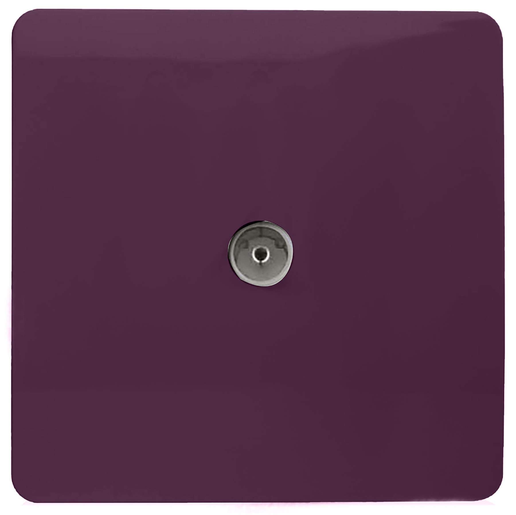 Trendi Artistic Modern Glossy Tactile TV Socket Plum