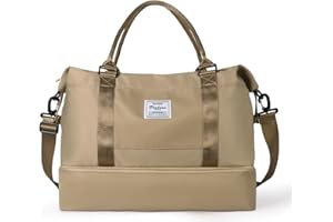 HYC00 Travel Duffel Bag, Sports Tote Gym Bag, Shoulder Weekender Overnight Bag for Women