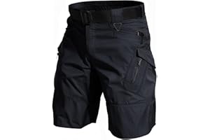 AUTIWITUA Men's Hiking Shorts Waterproof Tactical Cargo Short Pants Quick Dry Work Shorts with Multi Pockets(No Belt)