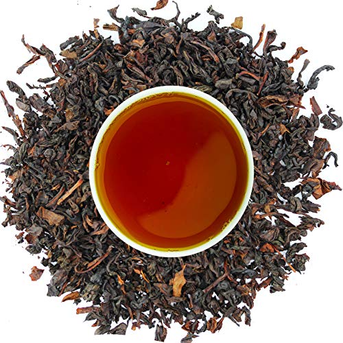Vanilla Black Tea, RICH & LUSTER CEYLON VANILLA Black Tea, 100% Organic Vanilla Flavor From Vanilla Beans Blended with ORGANIC Loose Leaf Tea, 110+ Cups, 8oz, OP Grade Tea, U.S.A. Packed