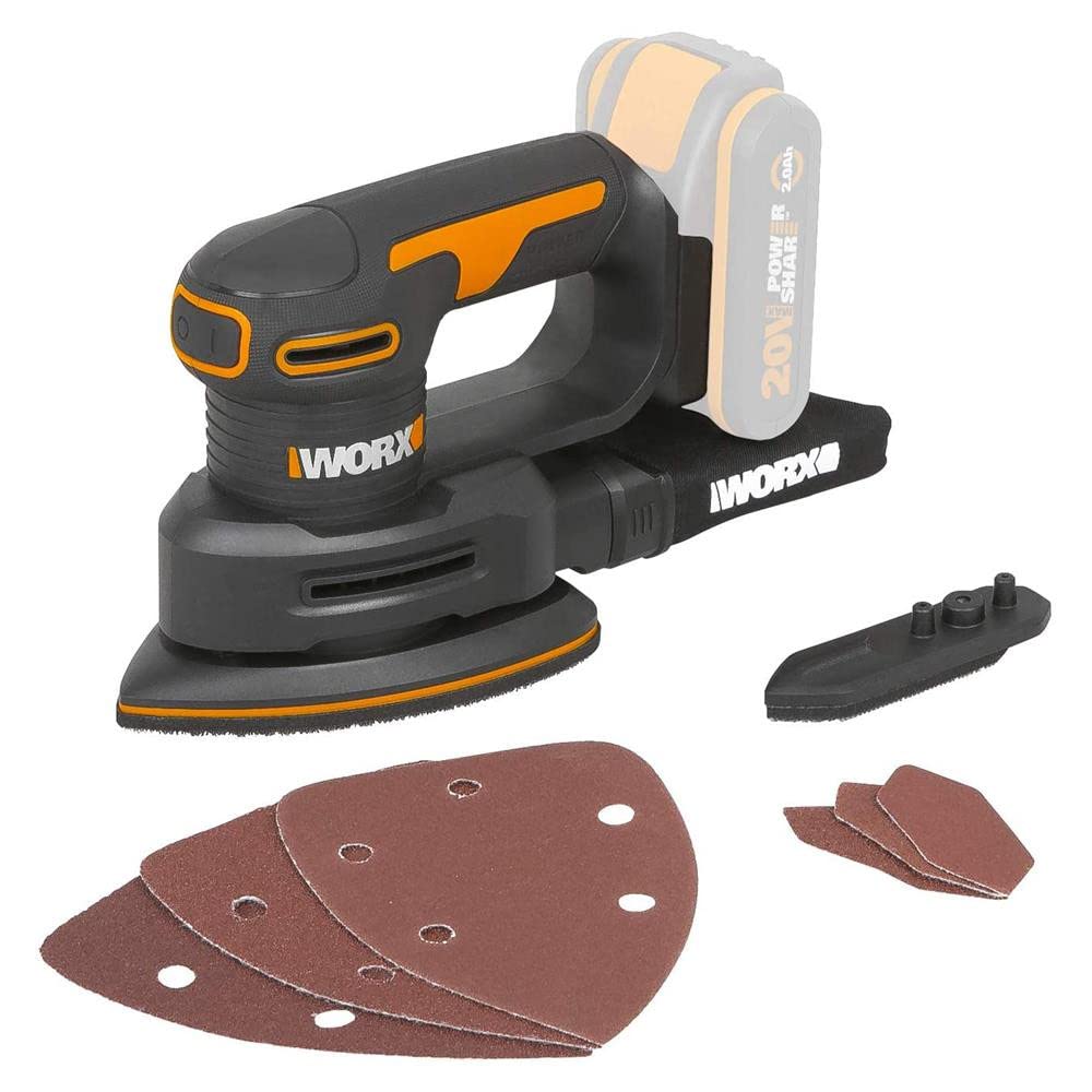 WORX WX822.9 18V (20V Max) Cordless Detail Sander - (Tool only - Battery & Charger Sold Separately)