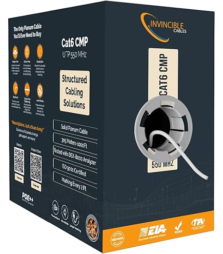 Amazon.com: Cat6 Outdoor (CMX) 1000ft Cable | 100% Solid Copper