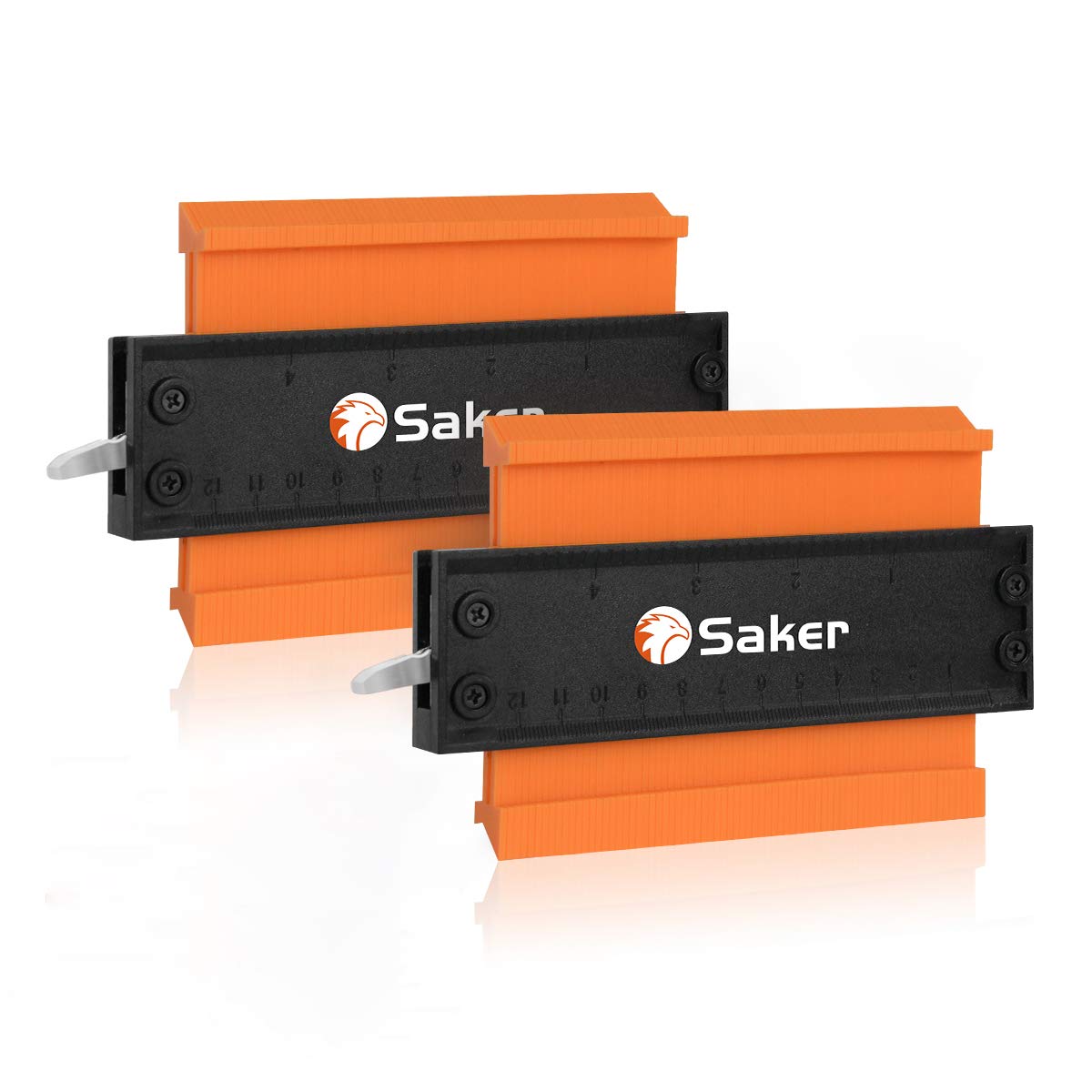 Saker Contour Gauge Duplicator- Adjustable Lock -Precisely Copy Irregular Shape Duplicator -Irregular Welding Woodworking Tracing - Must Have Tool for DIY Handyman Construction (2Pcs 5Inch)