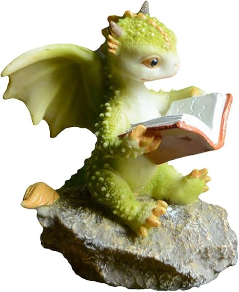 Amazon ミニドラゴン置物レックスフィギュアリーディング 神話の緑の赤ちゃんドラゴン コレクタブルスタチュー ミニチュアガーデンデコレーションかわいいマジックドラゴンa 8 3x8x9cm 3 3x3 1x3 5inch 置物 オブジェ オンライン通販