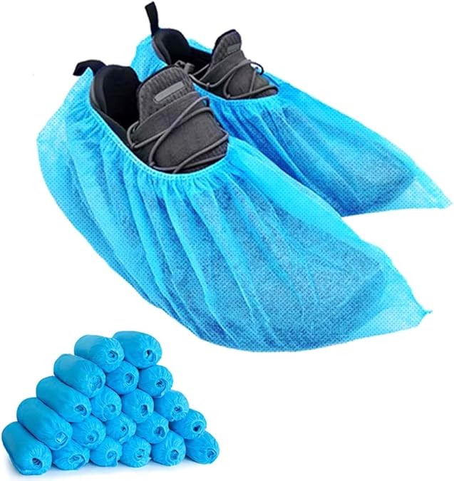 JAWSEU Disposable Shoes Covers Nonwoven Overshoes, Non Slip Dustfree