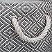 DII Woven Paper Storage Bin, Diamond Basketweave, Gray/White, Large