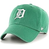 '47 MLB Kelly Green Primary Logo Clean Up Adjustable Strap Hat Cap, Adult One Size Fits All