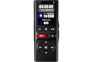 64GB Jaswill Digital Voice Recorder with Playback Long Battery 2-inch Screen MP3 Audio Recording for Meetings Lectures and Interviews Portable USB Recording Device with Voice Activation