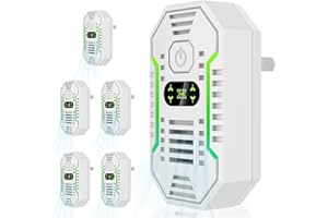 HEJOHJY Air Ionizers for Home, Negative Ion Air Purifier - Ultra Quiet Plug In Air Freshener for Bedroom Office Kitchen Basement - Portable Mini Air Cleaner (Gem, 6 PCS)